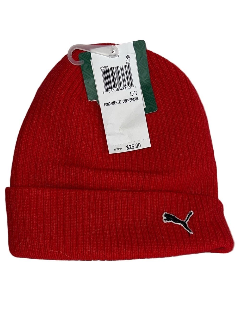 Puma Vibrant Red Knit Beanie